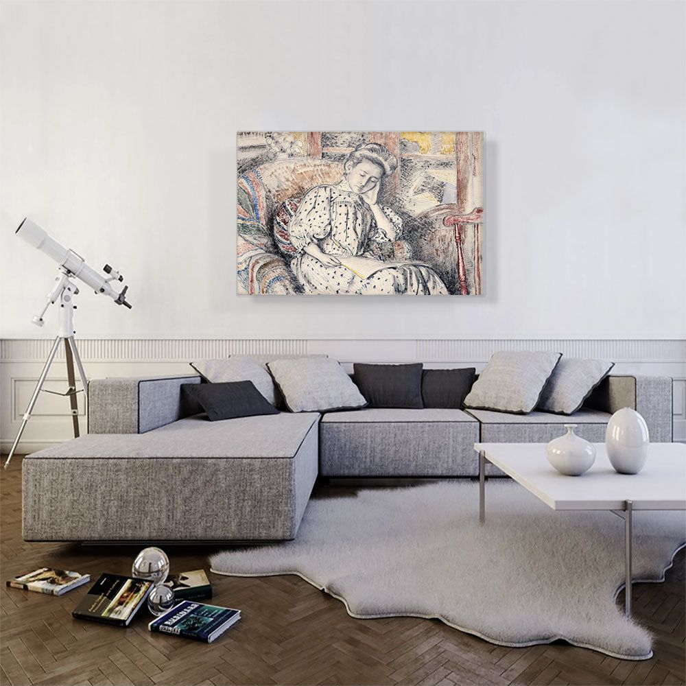 Woman Resting On a Couch Wall Art