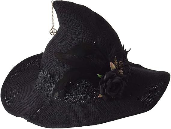 Shapeable Wide-Brim Knitted Witch Hat