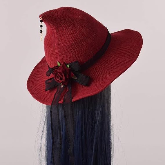 Shapeable Wide-Brim Knitted Witch Hat