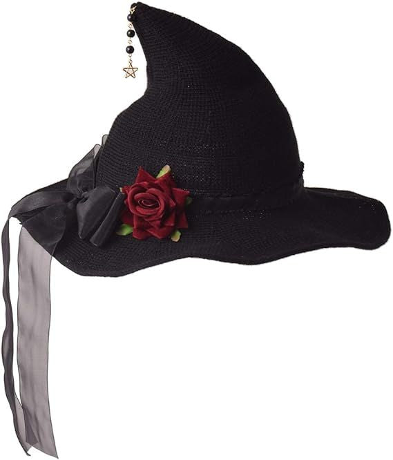 Shapeable Wide-Brim Knitted Witch Hat