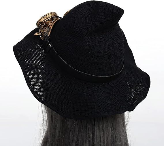 Shapeable Wide-Brim Knitted Witch Hat
