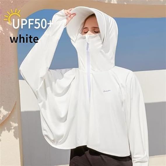 Women's Full-Zip Sun Jacket with Mask Hood