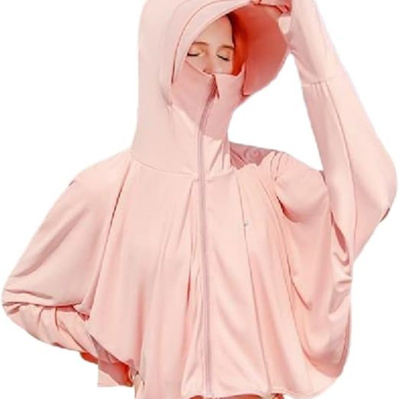 Women's Full-Zip Sun Jacket with Mask Hood