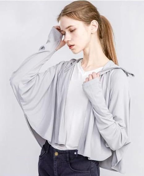Women's Full-Zip Sun Jacket with Mask Hood