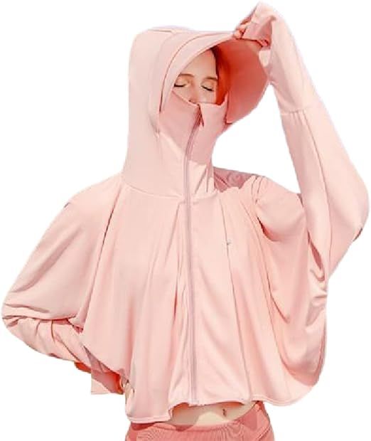 Women's Full-Zip Sun Jacket with Mask Hood