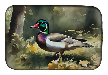 Wood Duck Artwork Dish-Drying Mat