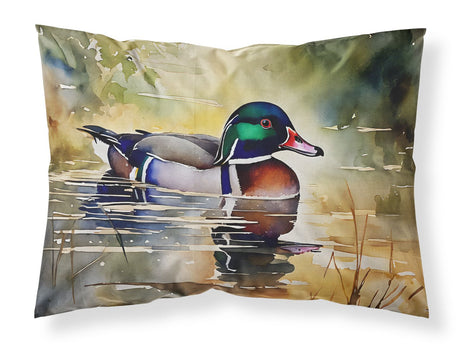 Wood Duck Artwork Easy-Care Standard Pillowcase