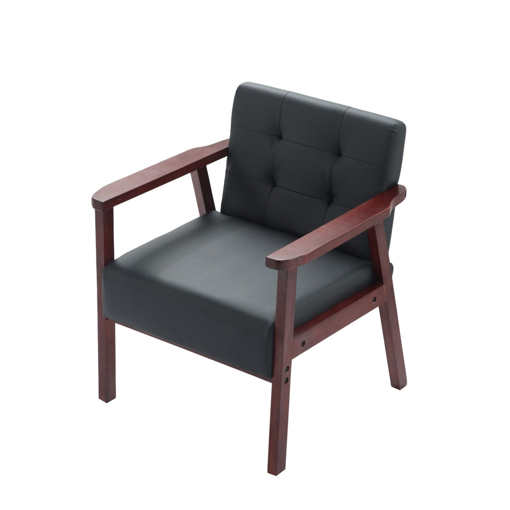 Classic Frame Accent Armchair with Tufted Back