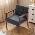 Classic Frame Accent Armchair with Tufted Back