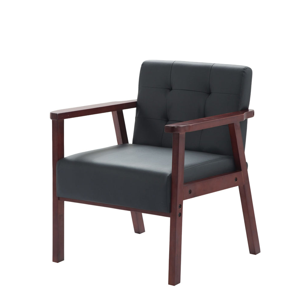 Classic Frame Accent Armchair with Tufted Back