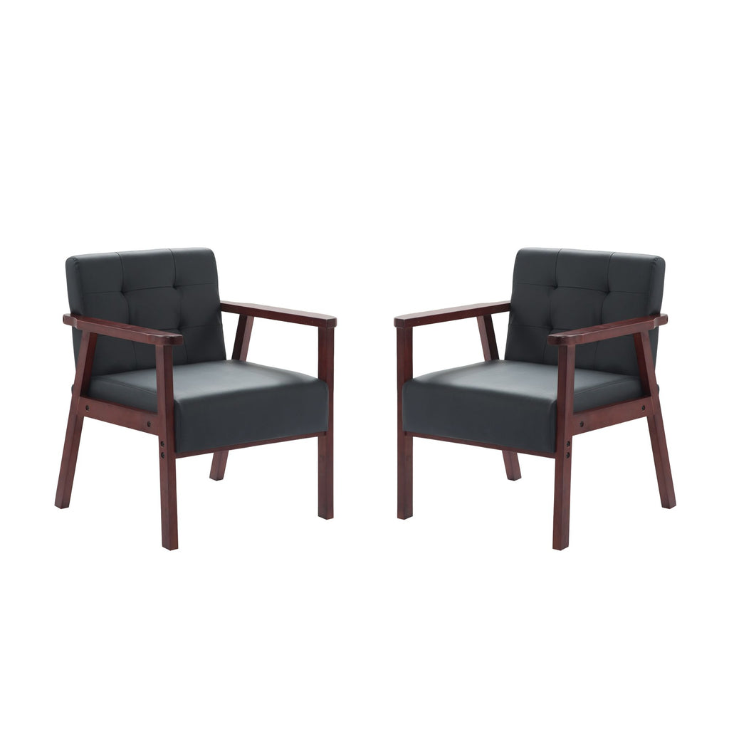 Classic Frame Accent Armchair with Tufted Back