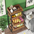 Tribesigns Wood Fruit Rack, Brown Finish