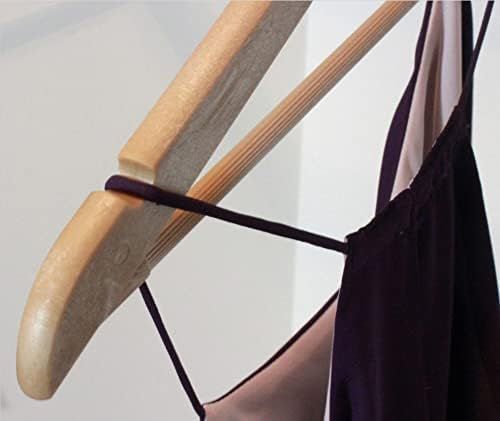 Wood-Like Bioplastic Clothes Hanger with Trouser Bar and Shoulder Notches