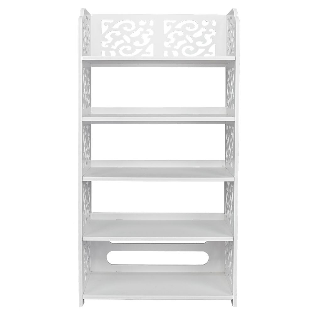 Five-Tier Carved Shoe Rack for Organized Entryway