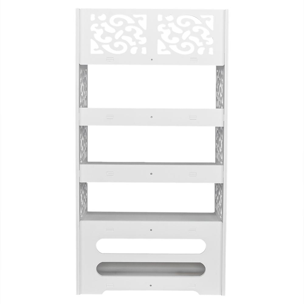 Five-Tier Carved Shoe Rack for Organized Entryway