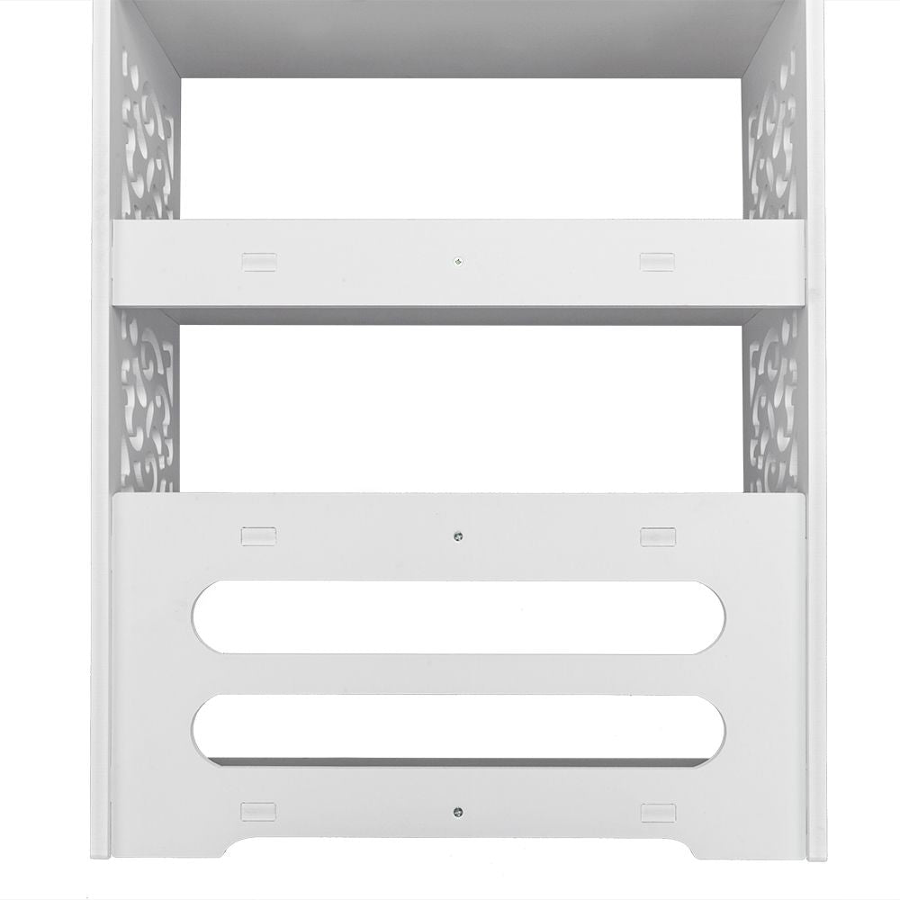 Wood-Plastic Board Six Tiers Carved Shoe Rack – water-ready & Easy Assembly