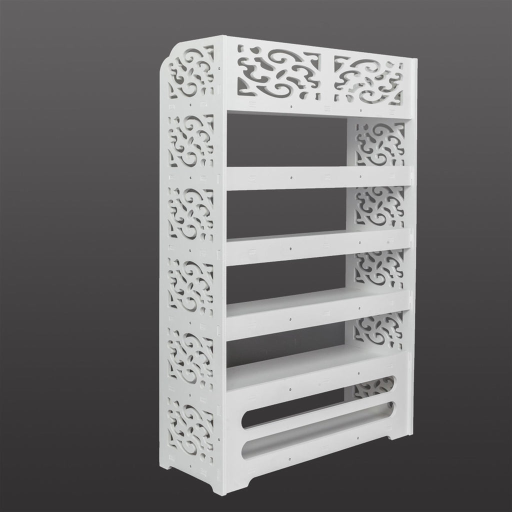 Six-Tier Shoe Rack with Hollow Design for Entryway Organization