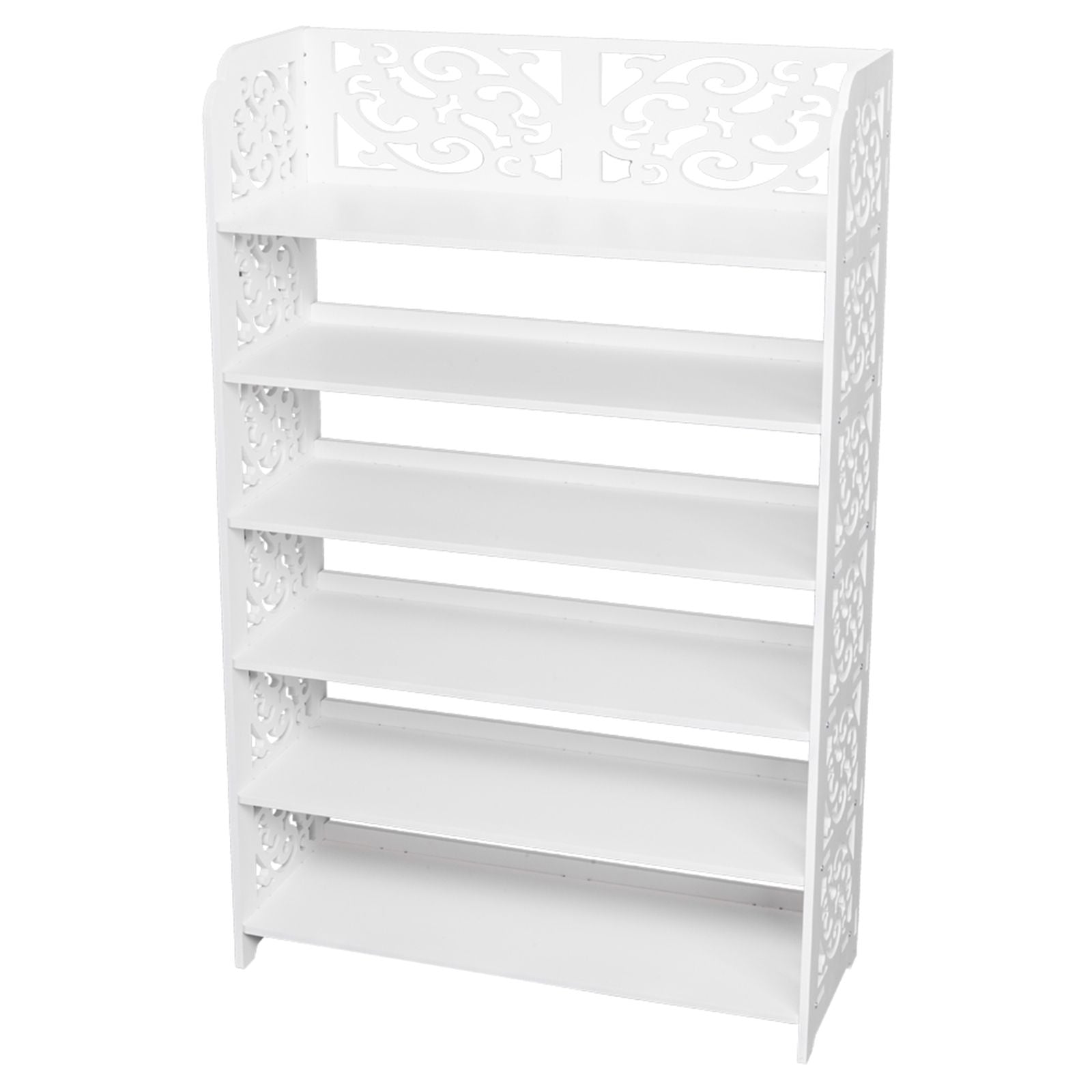 Six-Tier Shoe Rack with Hollow Design for Entryway Organization