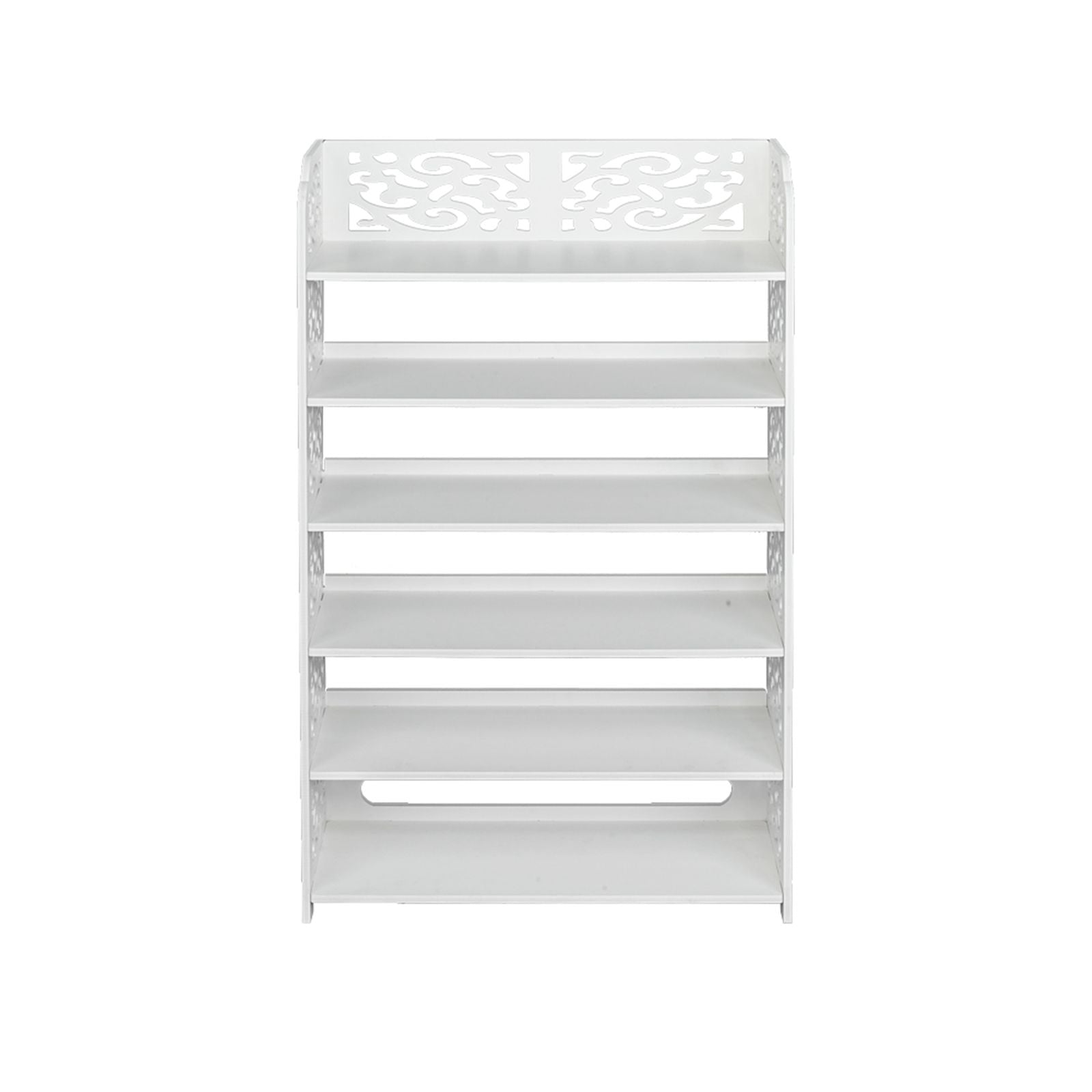 Six-Tier Shoe Rack with Hollow Design for Entryway Organization
