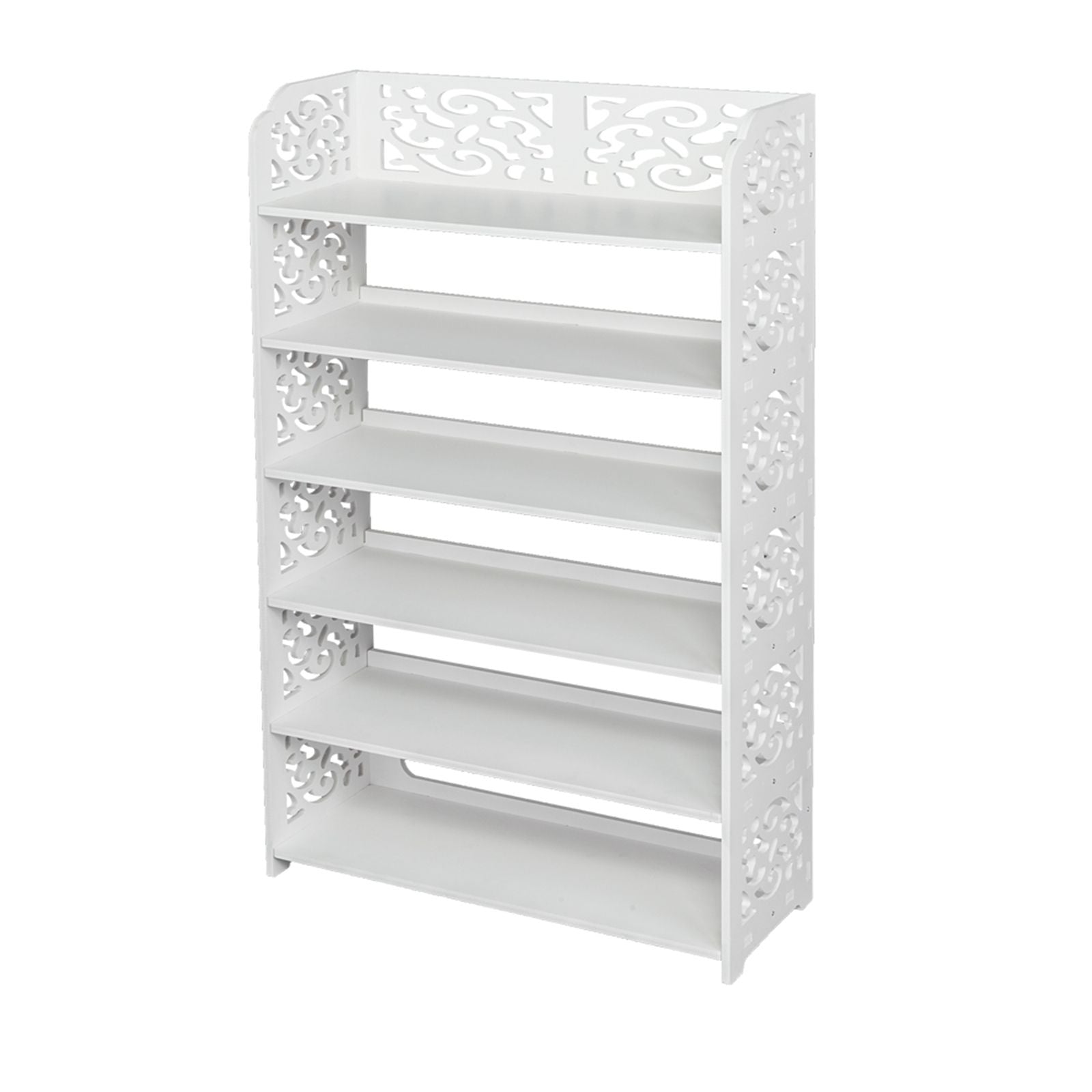 Six-Tier Shoe Rack with Hollow Design for Entryway Organization