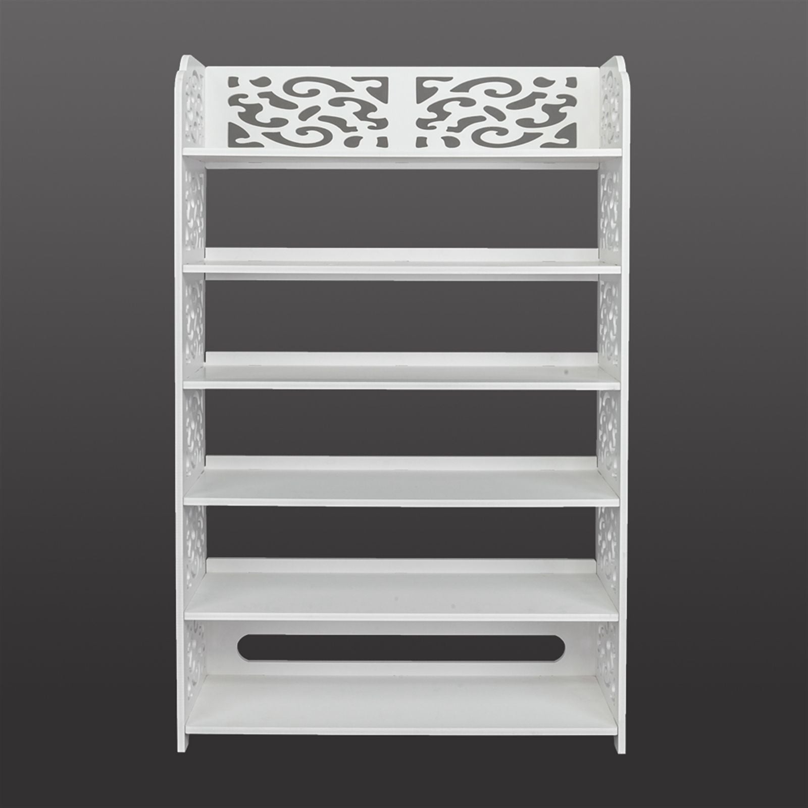 Six-Tier Shoe Rack with Hollow Design for Entryway Organization