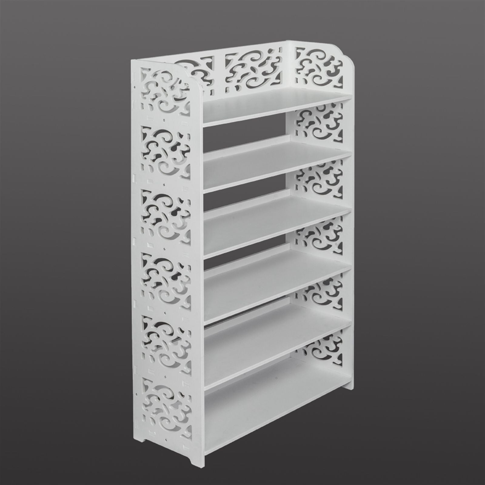 Six-Tier Shoe Rack with Hollow Design for Entryway Organization