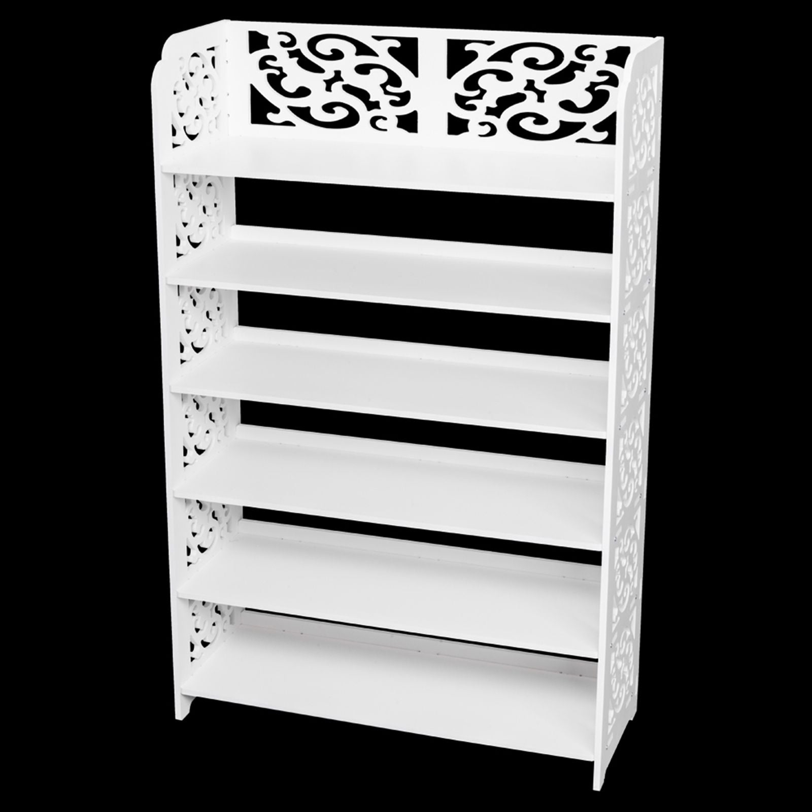 Six-Tier Shoe Rack with Hollow Design for Entryway Organization