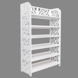 Six-Tier Shoe Rack with Hollow Design for Entryway Organization