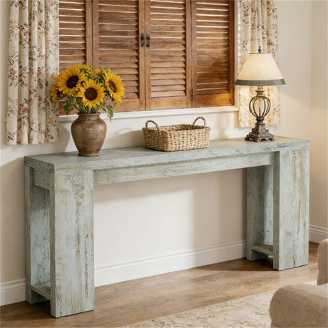 Classic Farmhouse Console Table – Wide for Entryway, Living Room, or Foyer