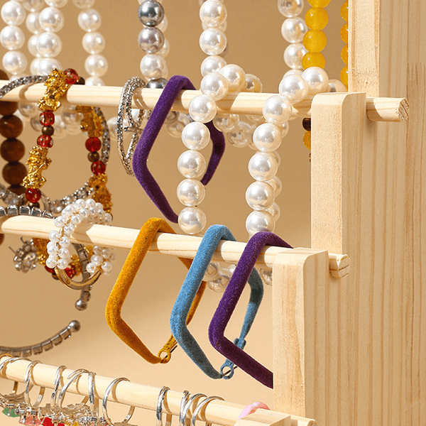 Tiered Jewelry Display Stand for Necklaces, Bracelets, and Earrings
