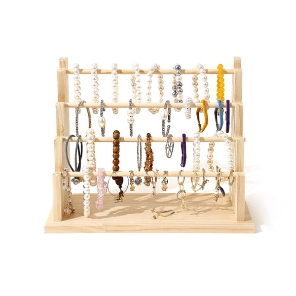 Tiered Jewelry Display Stand for Necklaces, Bracelets, and Earrings