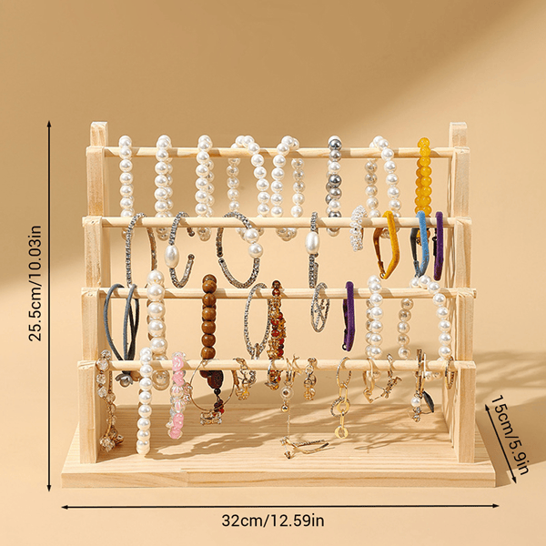 Tiered Jewelry Display Stand for Necklaces, Bracelets, and Earrings