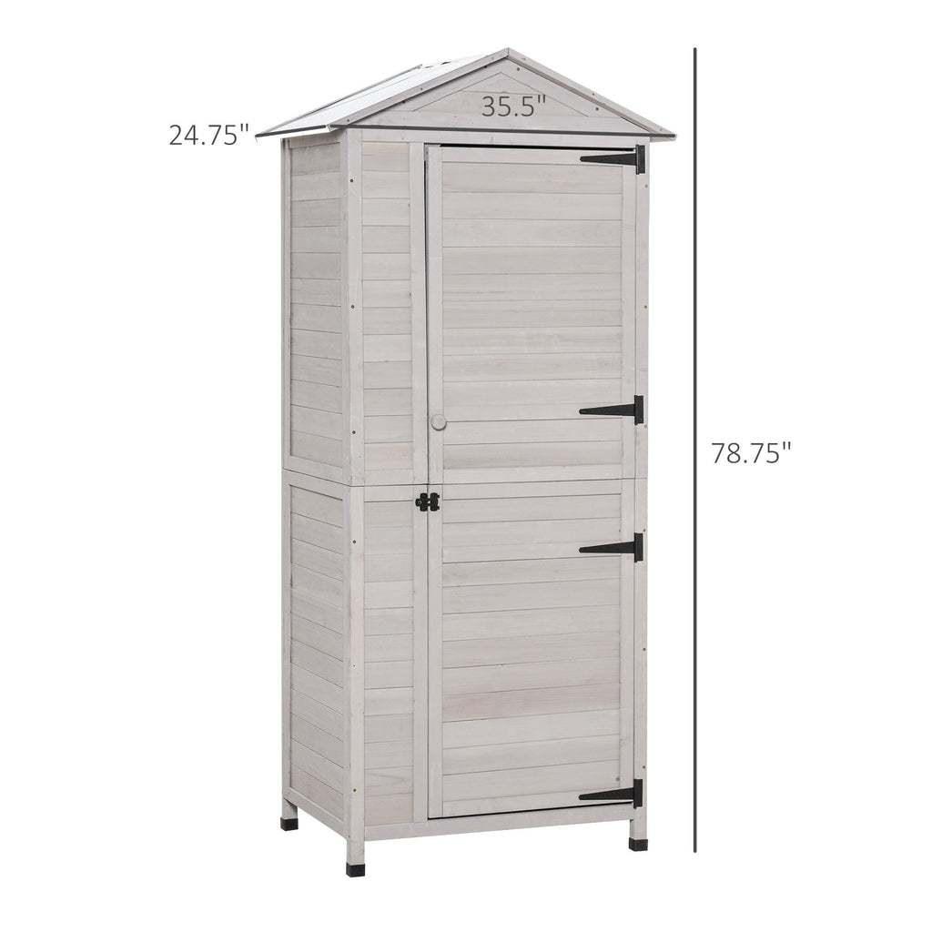 Lockable Garden Storage Shed with Sloped Roof and Handle