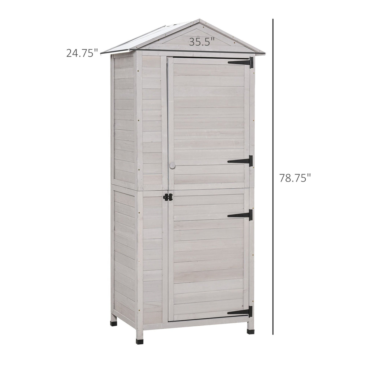 Lockable Garden Storage Shed with Sloped Roof and Handle