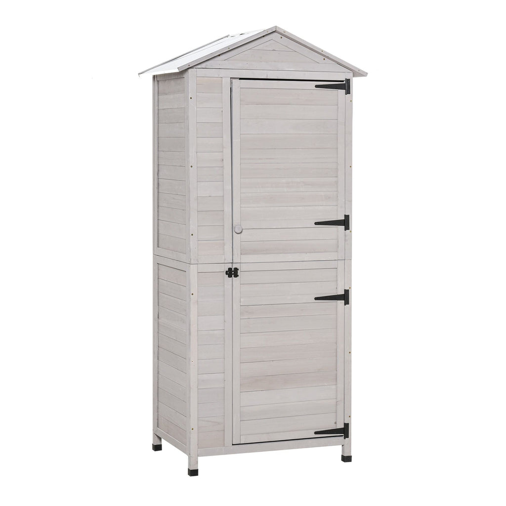 Lockable Garden Storage Shed with Sloped Roof and Handle