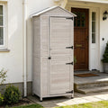Lockable Garden Storage Shed with Sloped Roof and Handle