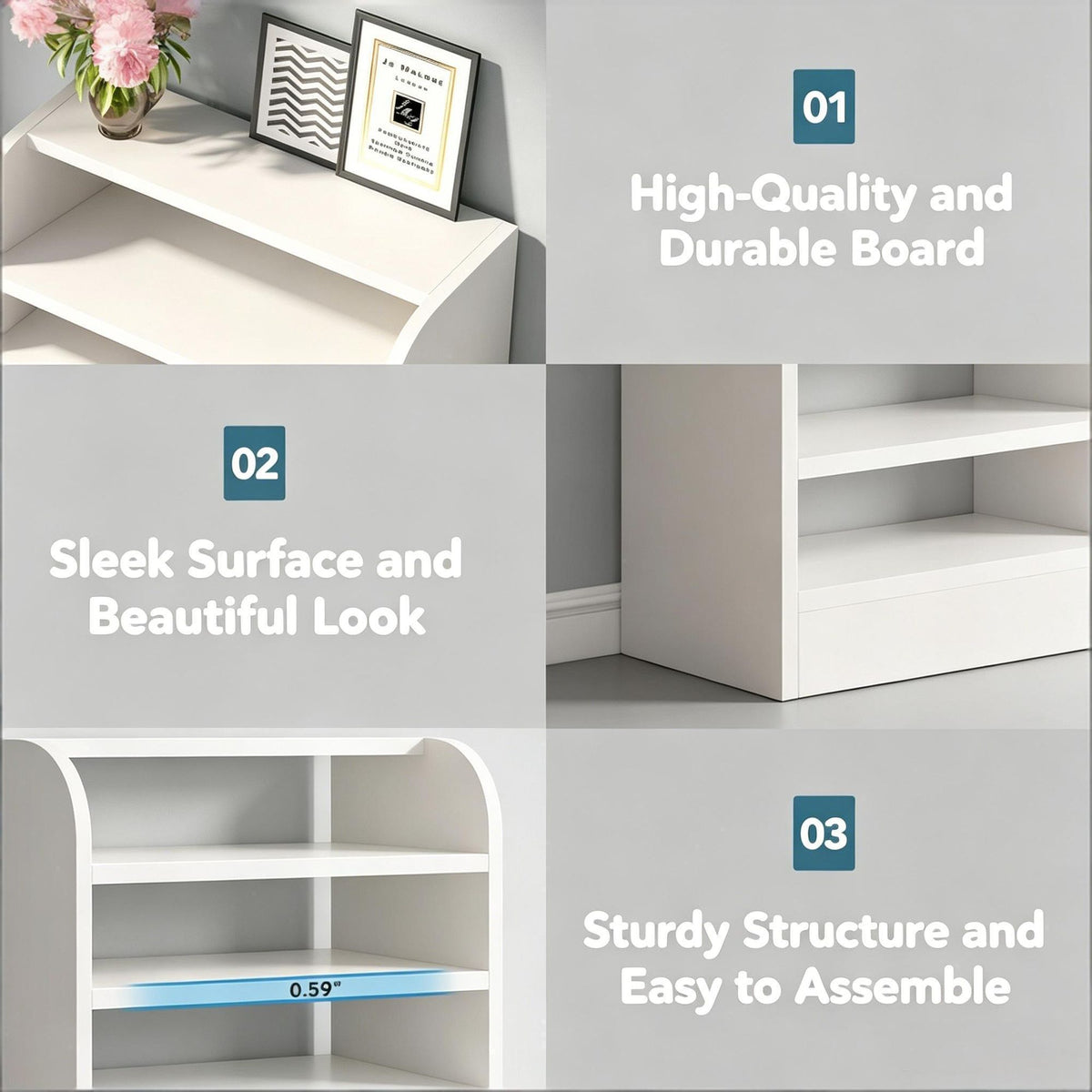 Vertical Shoe Cabinet with Flexible Shelving