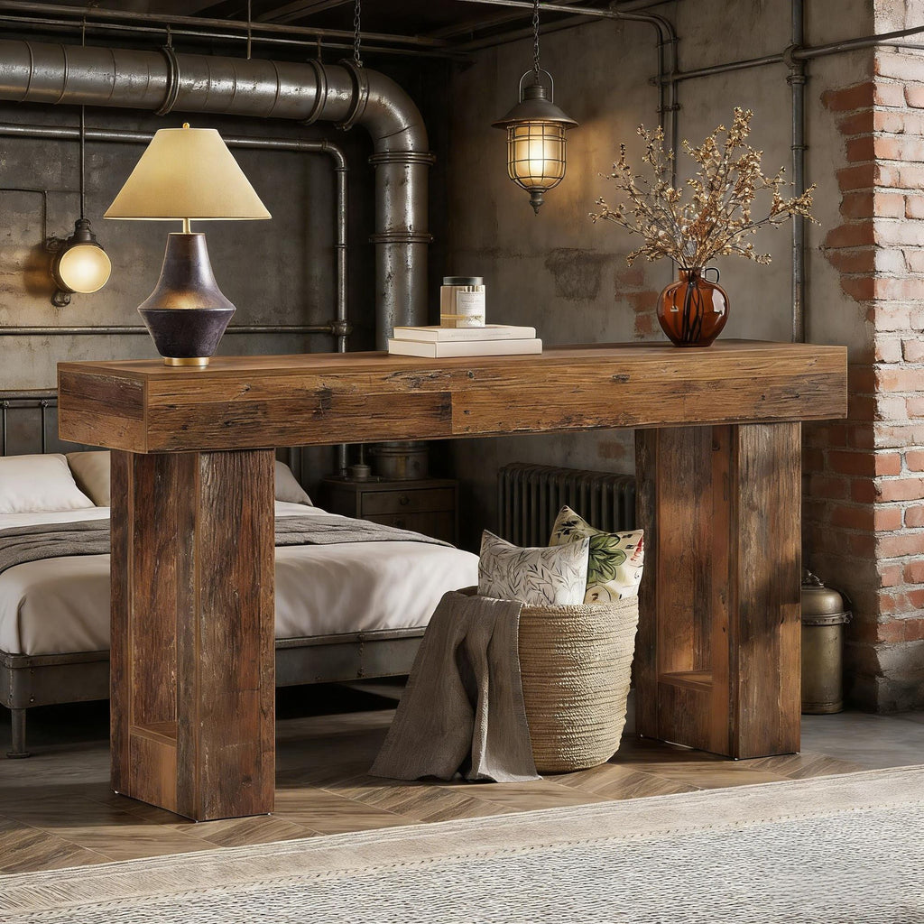 Country-Style Console Table for Entryway or Sofa