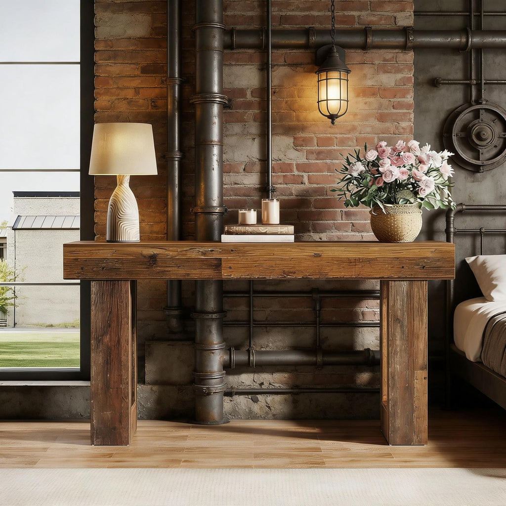 Country-Style Console Table for Entryway or Sofa