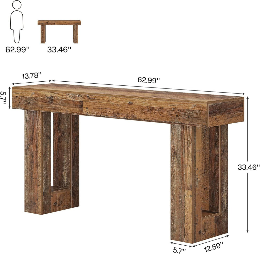 Country-Style Console Table for Entryway or Sofa