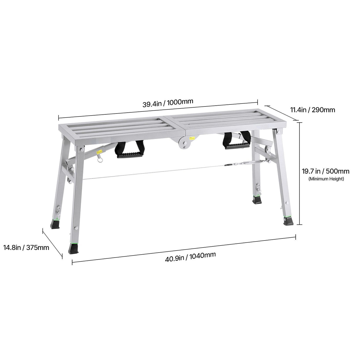 VEVOR Folding Work Platform with Adjustable Legs