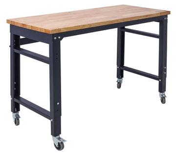 Adjustable Height Workbench on Wheels for Your Garage or Workshop