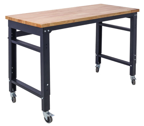 Adjustable Height Workbench on Wheels for Your Garage or Workshop