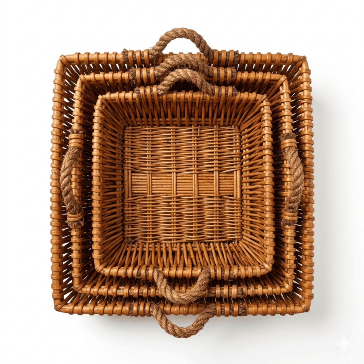 Natural Woven Nesting Baskets for Linens and Living Spaces