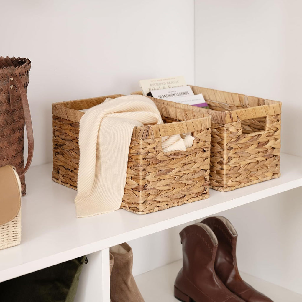 Hand-Woven Water Hyacinth Storage Basket – Natural & Multi-Purpose
