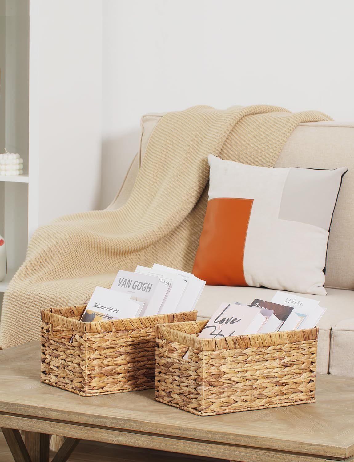 Hand-Woven Water Hyacinth Storage Basket – Natural & Multi-Purpose