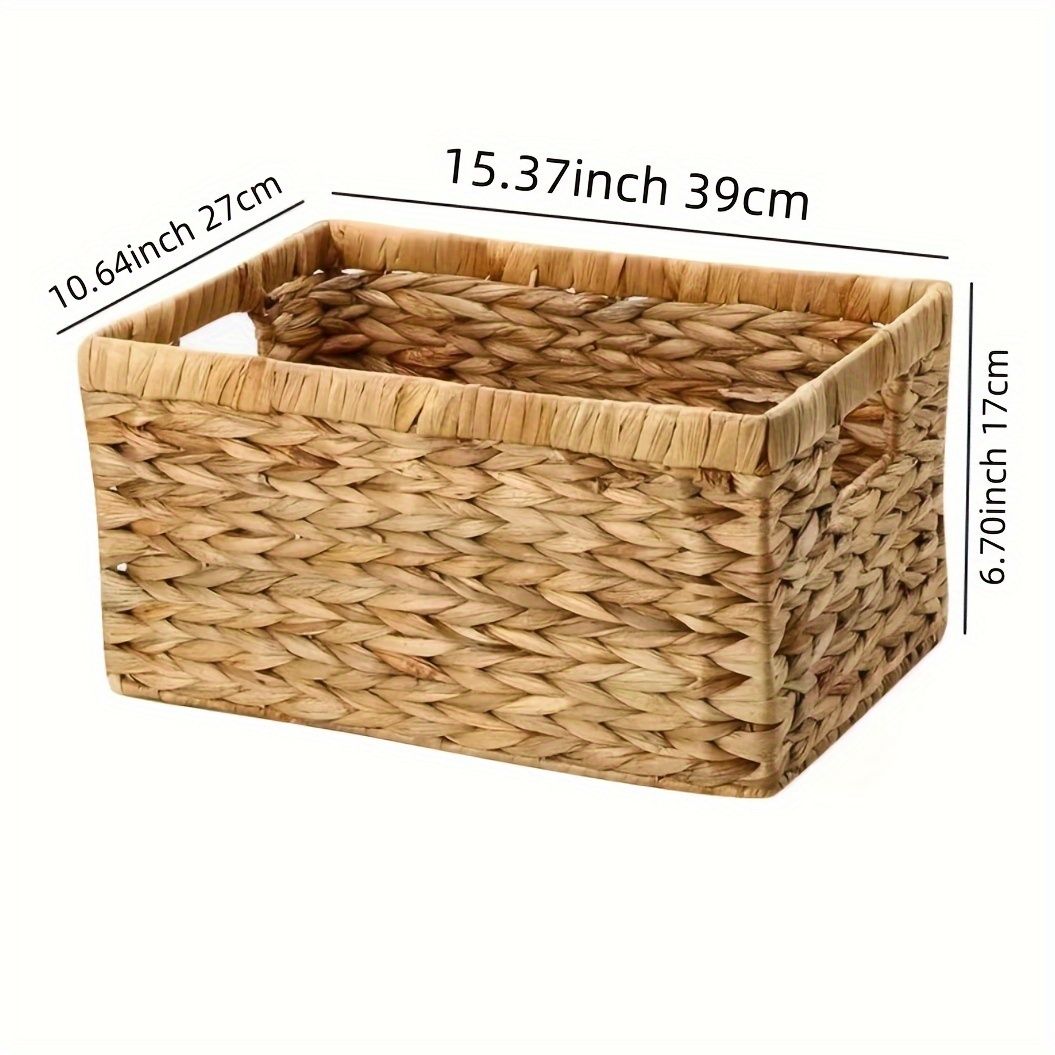Hand-Woven Water Hyacinth Storage Basket – Natural & Multi-Purpose