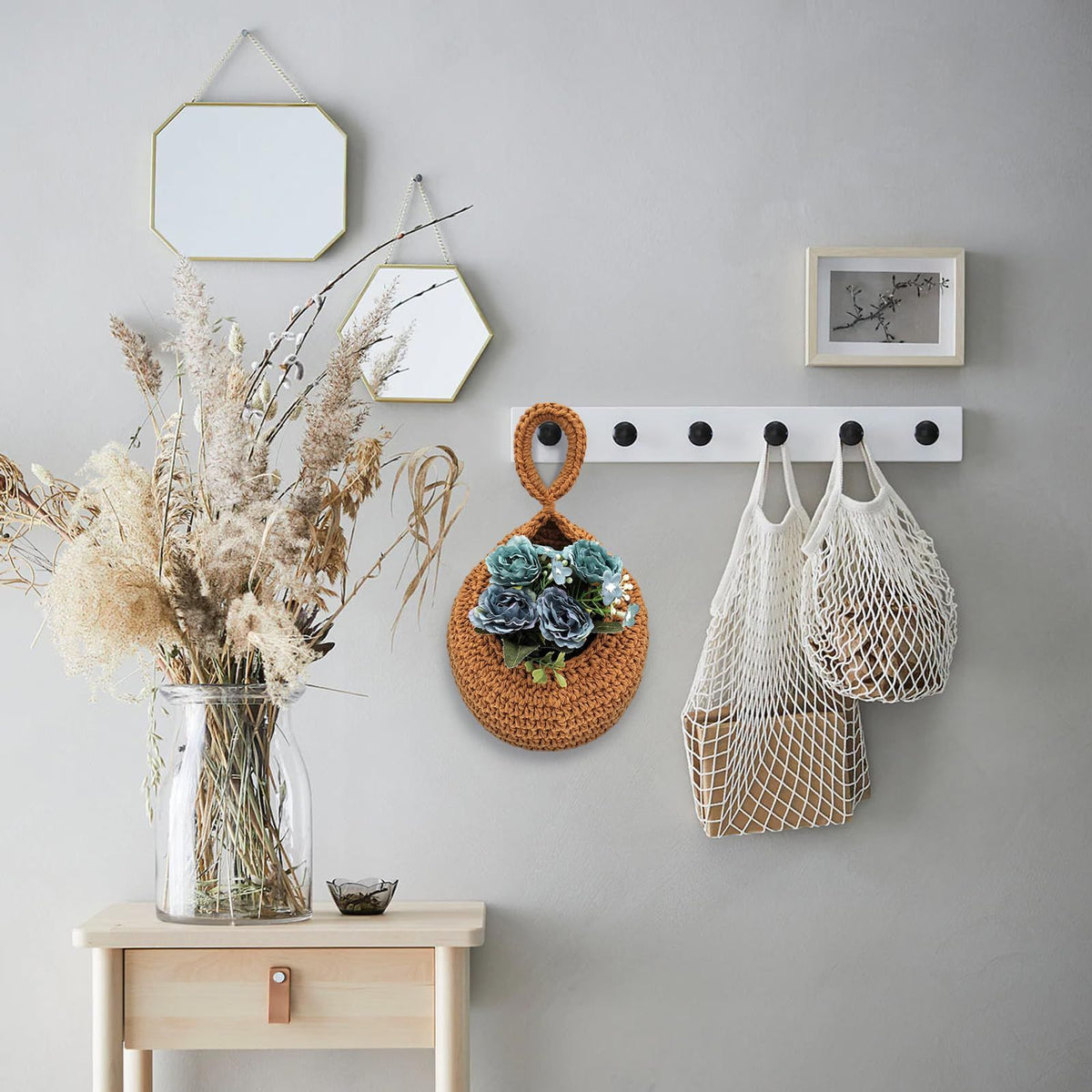 Xemussa Teardrop Wall Basket for Produce