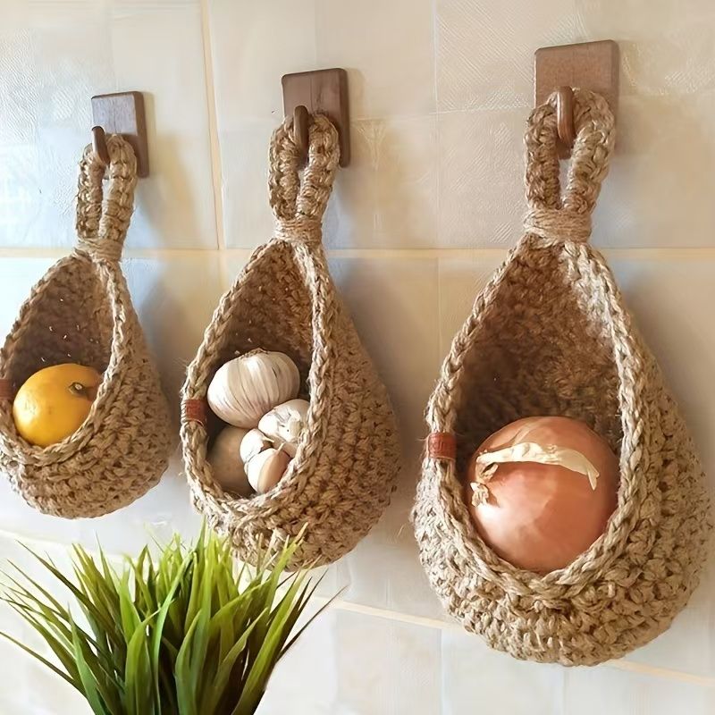 Xemussa Teardrop Wall Basket for Produce