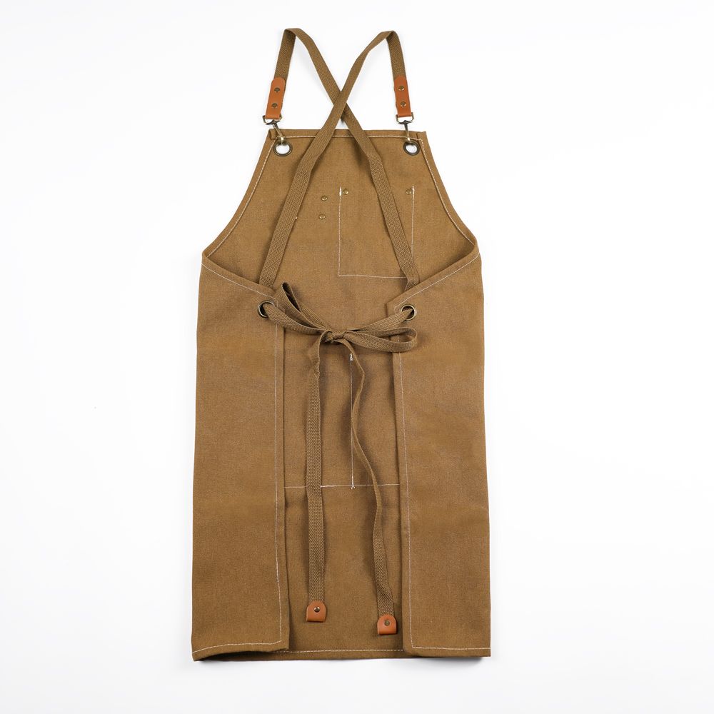 Xemussa Cotton Canvas Cross Back Chef Apron - Adjustable, practical
